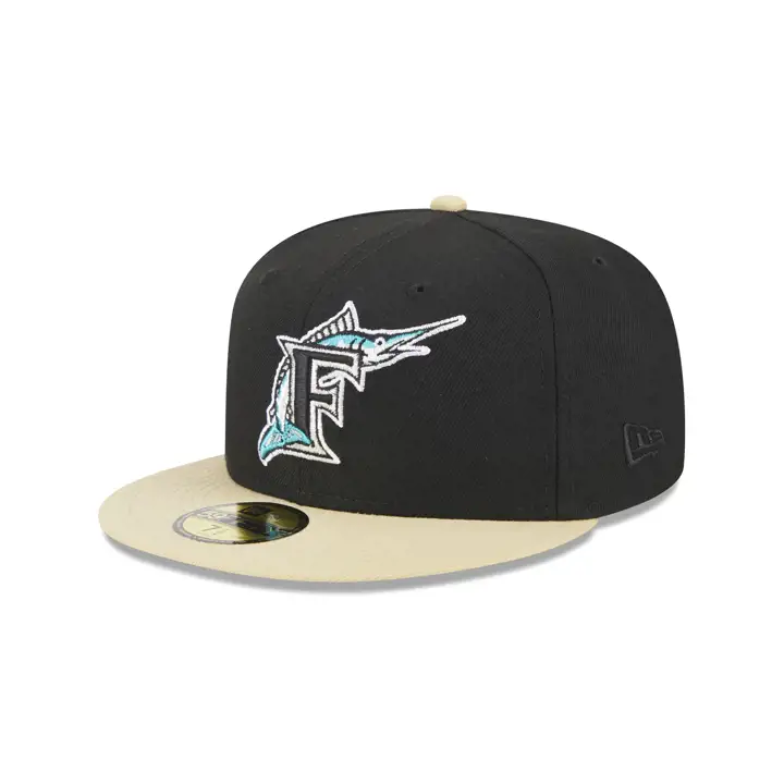 Casquette 59FIFTY MLB Florida Marlins noir/or Vegas/gris