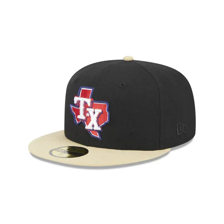 Casquette 59FIFTY MLB Texas Rangers - Noir/Or Végétal/Gris