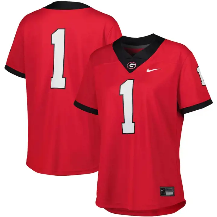Maillot de football NCAA Rouge pour Femme Georgia Bulldogs