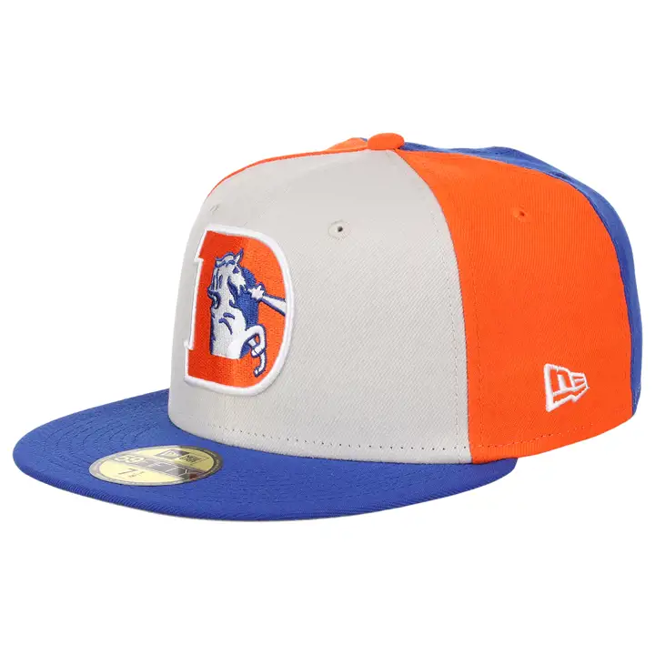 Denver Broncos 23 NFL OF Casquette latérale historique 59FIFTY STONE/RBL