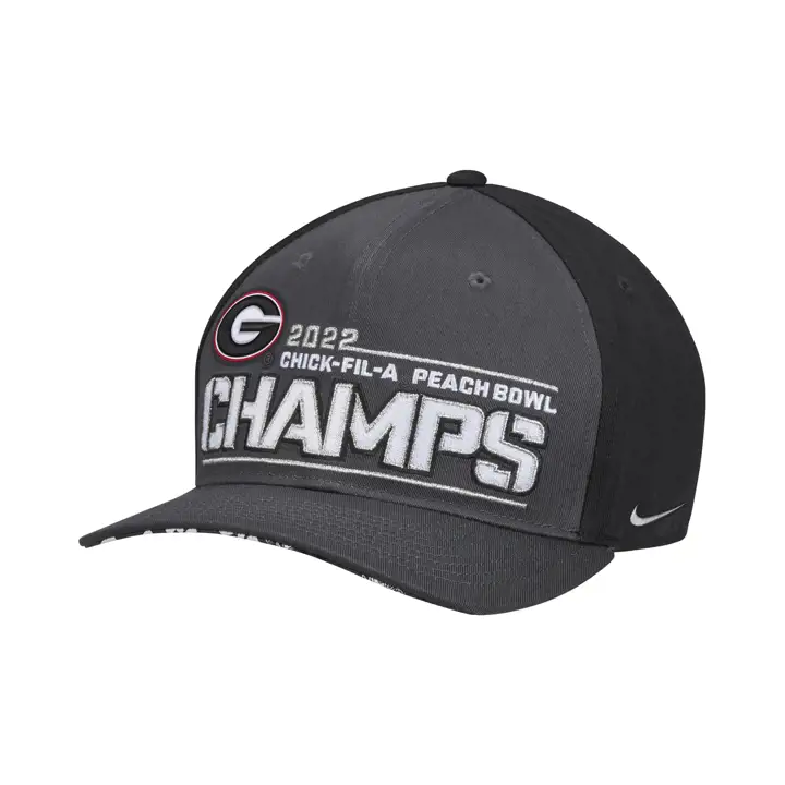 Georgia NCAA 2022-23 Peach Bowl Champ Réglable noir/anthracite