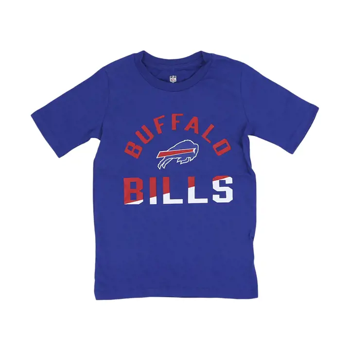 T-shirt bleu Buffalo Bills NFL pour jeune, mi-temps