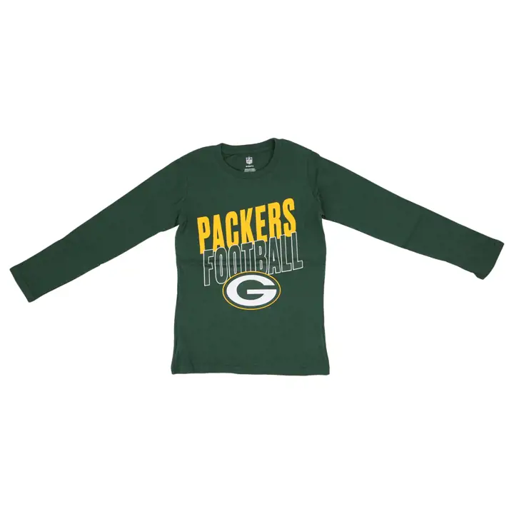 T-shirt à manches longues NFL Youth Showtime Green Bay Packers vert