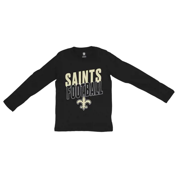 T-shirt à manches longues pour jeunes NFL New Orleans Saints Showtime bl