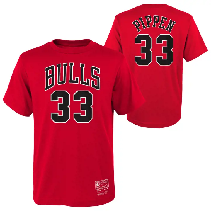 T-Shirt BULLS NBA Junior M&N N&N Joueur NE SCOTTIE PIPPEN rouge
