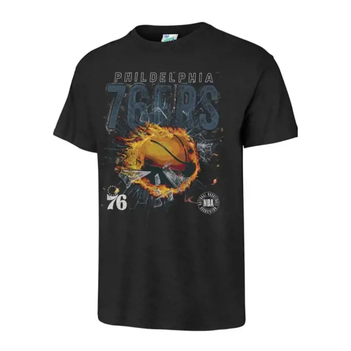 T-shirt tubulaire traditionnel NBA Philadelphia 76ers - Noir