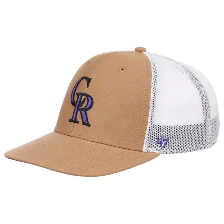 Colorado Rockies MLB Camel TC Logo '47 Trucker Camel/blanc