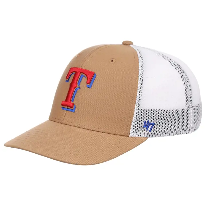 Casquette Trucker '47 logo Texas Rangers MLB Camel/wht