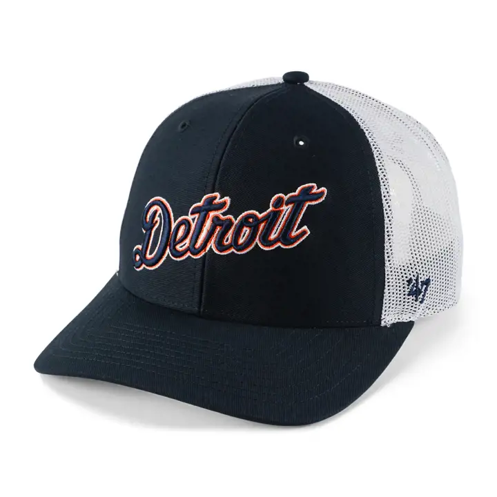 Casquette Trucker '47 Detroit Tigers MLB Script bleu marine