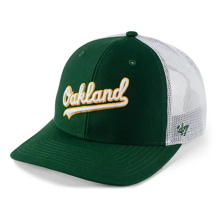 Casquette trucker Oakland Athletics MLB '47 verte foncée