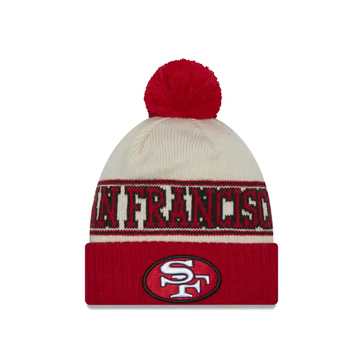San Francisco 49ers 23 NFL Historic Sport Knit STONE/RED