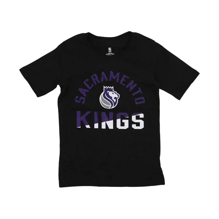 Sacramento Kings NBA Jeunes T-shirt Mi-temps noir