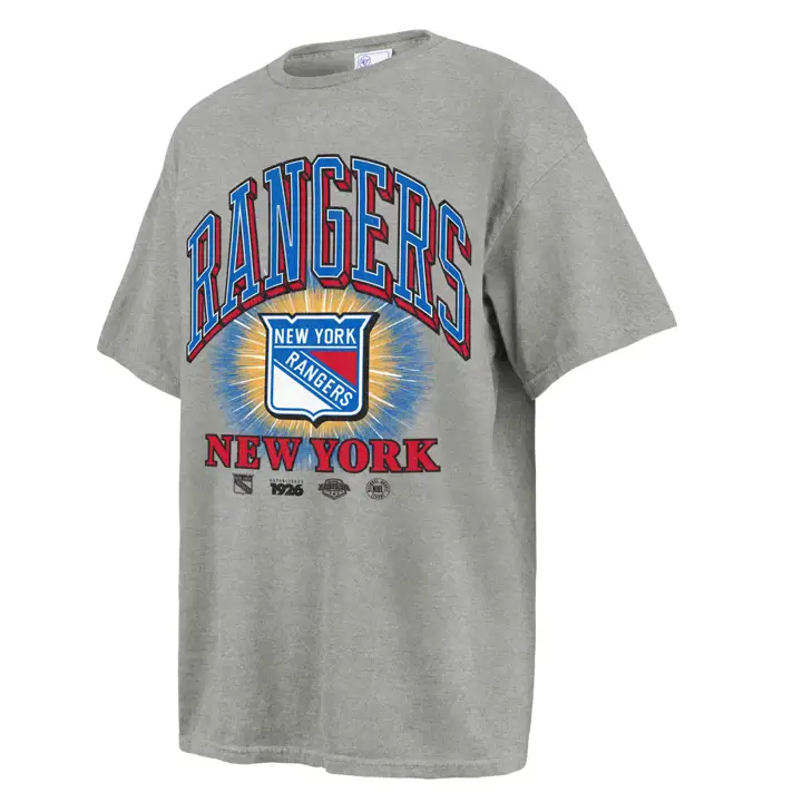 T-shirt Femme Vintage Tubulaire Coupe Boyfriend NHL - New York Rangers 2