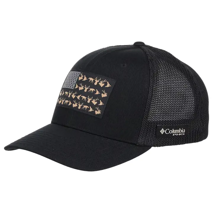 Casquette filet Columbia PHG Game Flag BLK/LBRN