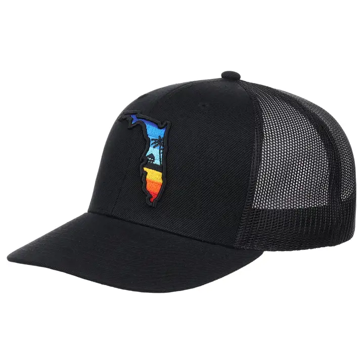 Vues de la broderie noire FLORIDA LC blk