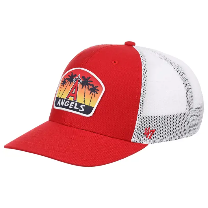 Casquette Trucker '47 avec écusson régional MLB des Angels de Los Angeles ROUGE