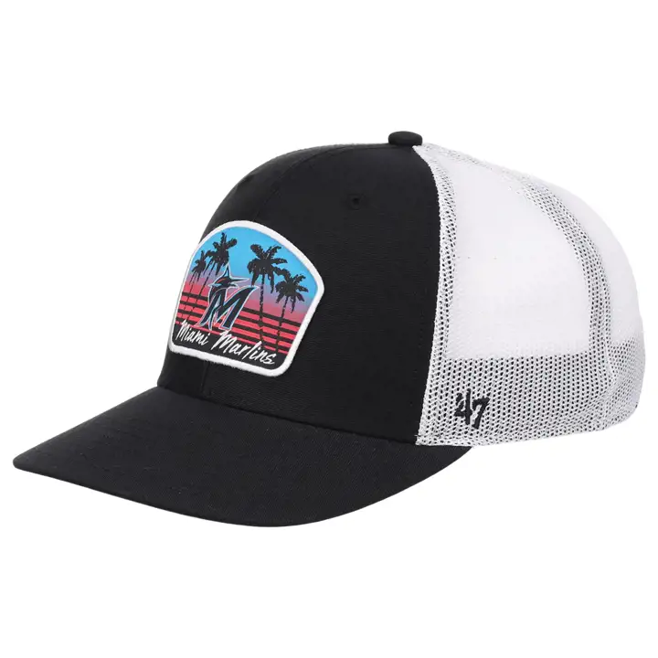 Miami Marlins Écusson Régional MLB Casquette Trucker '47 NOIR