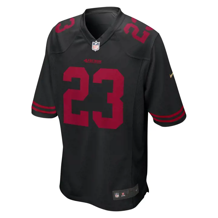 Maillot de match 49ERS NFL Christian McCaffrey noir