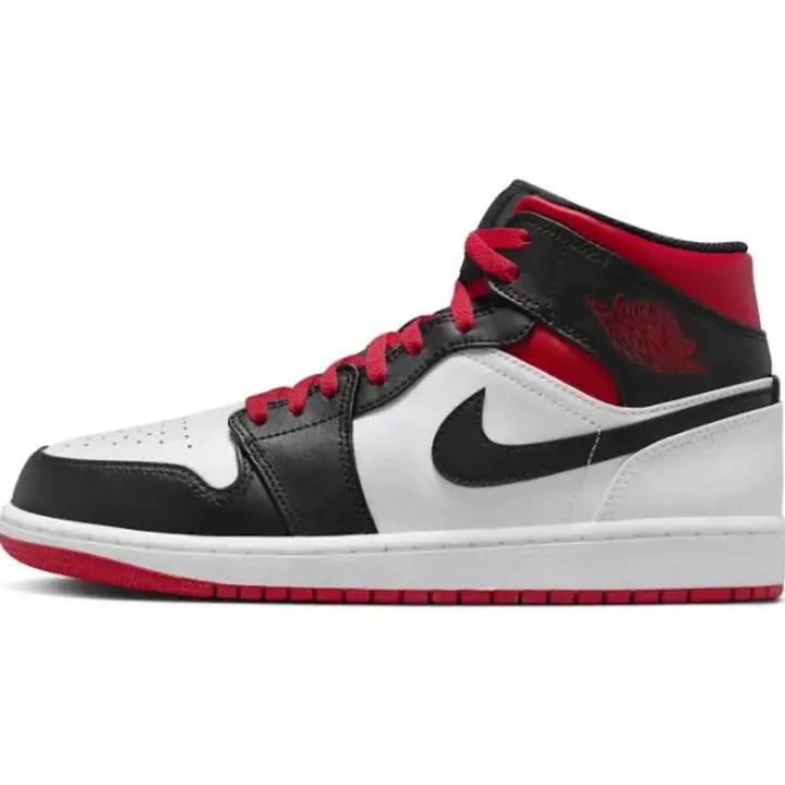 NIKE AIR JORDAN 1 MID BLANC/ROUGE