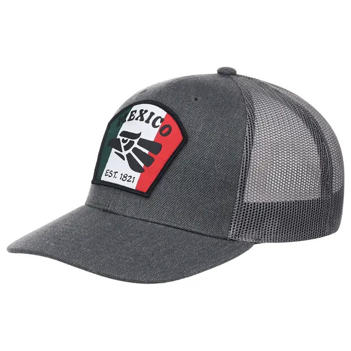 Mexico Mex Logo Patch gris foncé