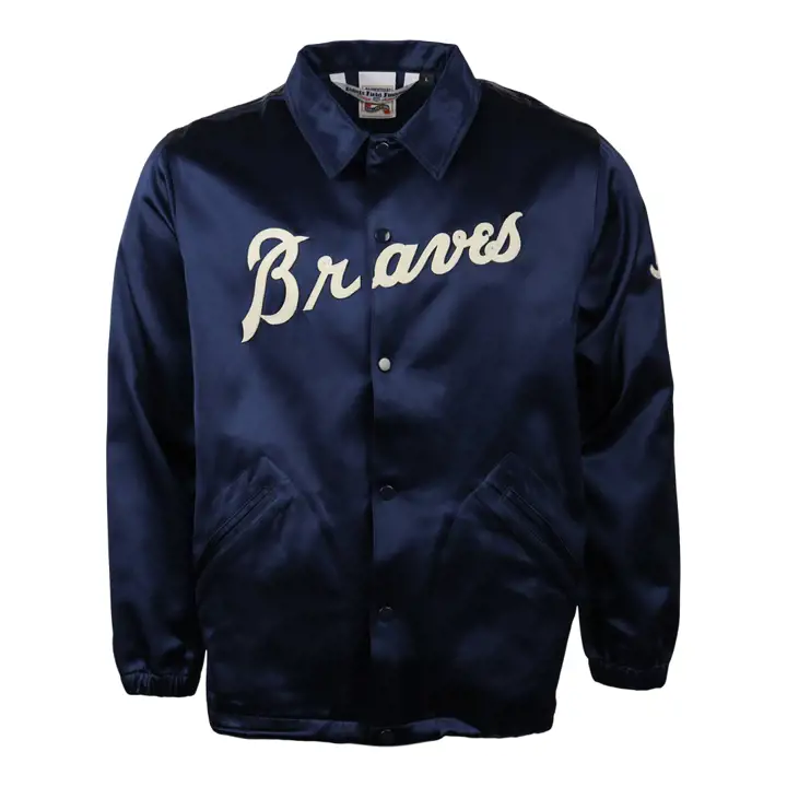 Coupe-vent satiné MLB Atlanta Braves 1968 BLEU MARINE