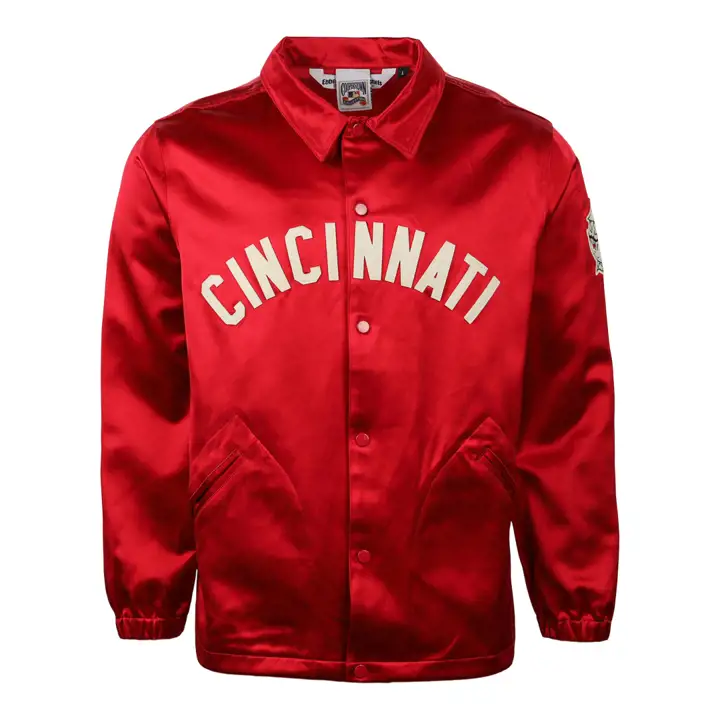 Coupe-vent satiné des Reds de Cincinnati MLB 1955 ROUGE