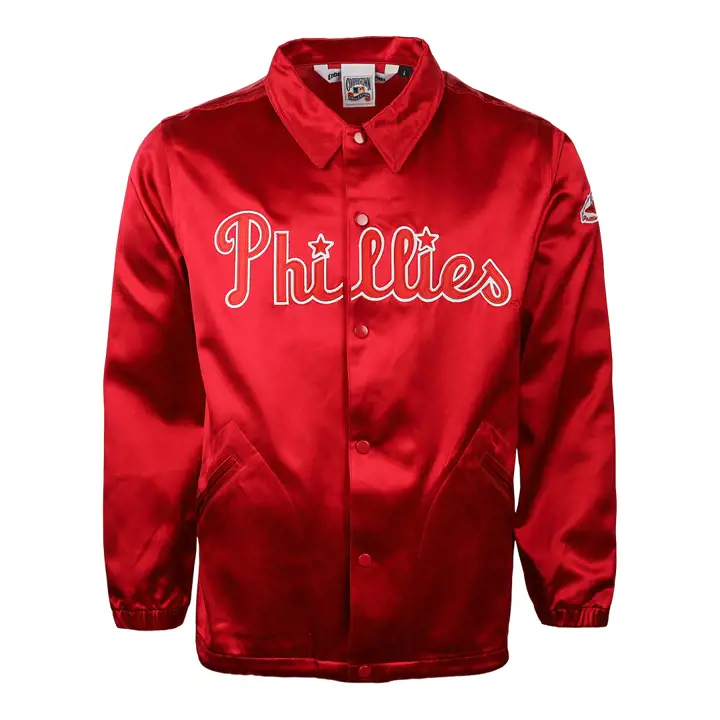 Coupe-vent satiné MLB Philadelphia Phillies 1950 ROUGE