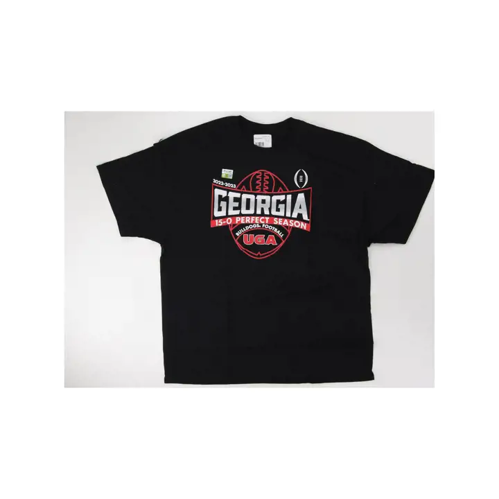 T-Shirt Homme Georgia Bulldogs NCAA NC Perfect Season Schedule 22-