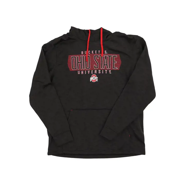 Chandail à capuchon doublé Ohio State Buckeyes NCAA en polyester — DS CHARBON