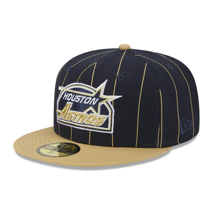Casquette 59FIFTY MLB Prime Pinstripe des Houston Astros bleu marine/beige/gris