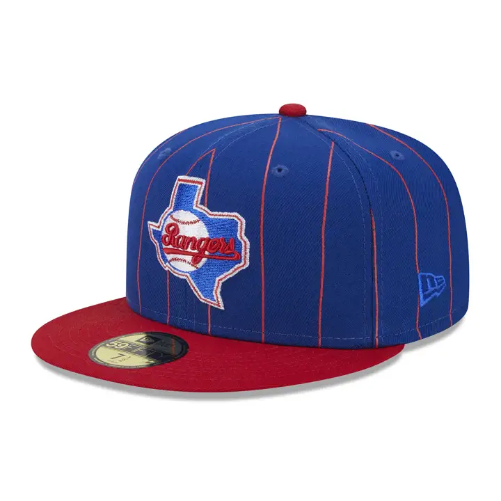 Texas Rangers MLB Prime Pinstripe 59FIFTY bleu/rouge/gris