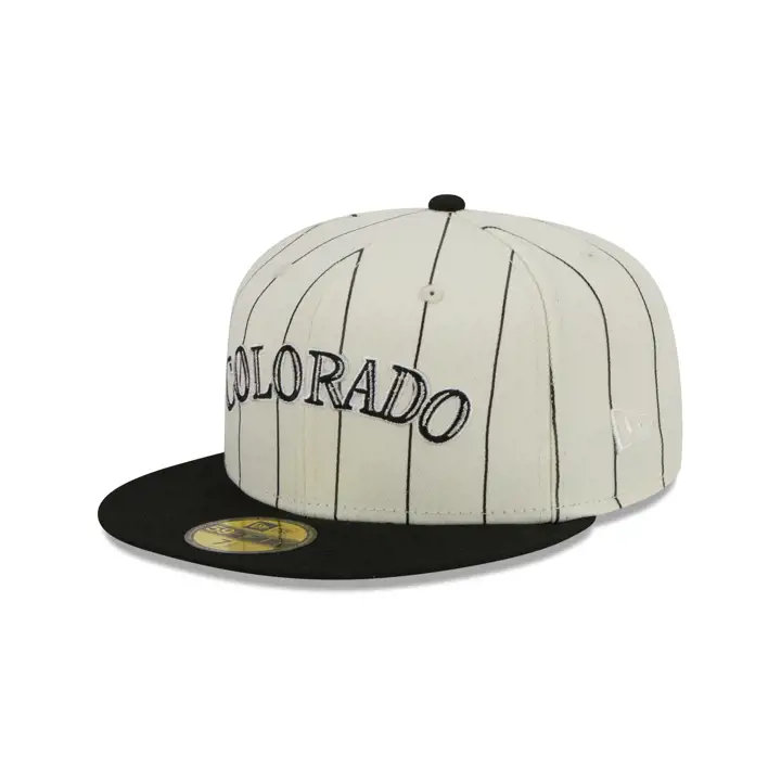 Atlanta Braves MLB Off White Rayures 59FIFTY ivo/marine/vert