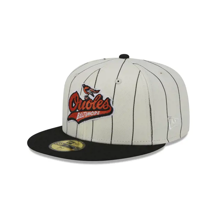 Baltimore Orioles MLB Off White Pinstripe 59FIFTY ivo/noir/o