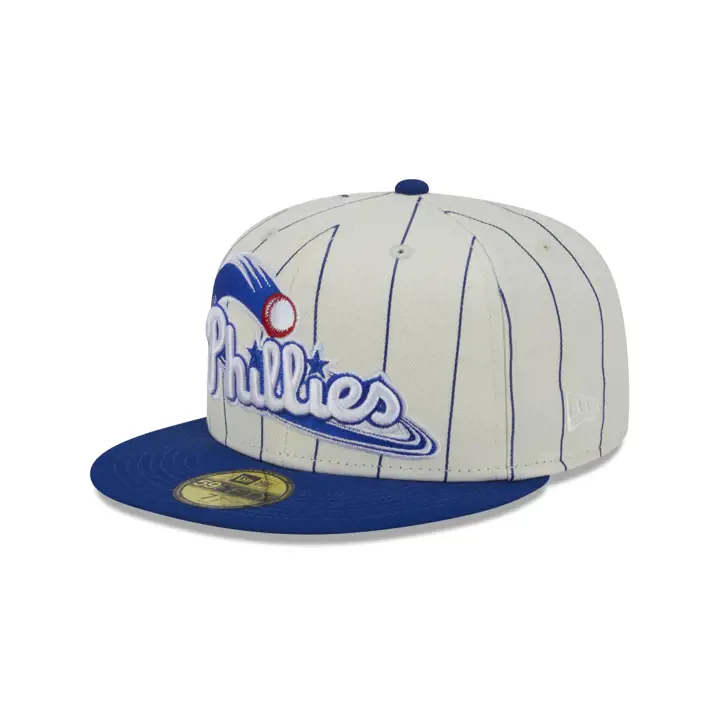 Casquette Philadelphia Phillies MLB Off White Pinstripe 59FIFTY ivoire/noir