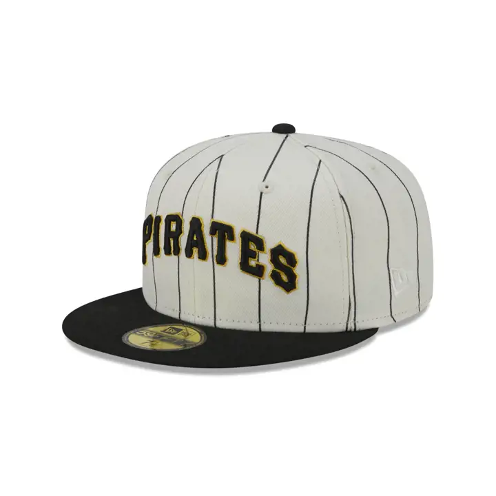 Pittsburgh Pirates MLB Rayures fines écrues 59FIFTY  ivo/blk/