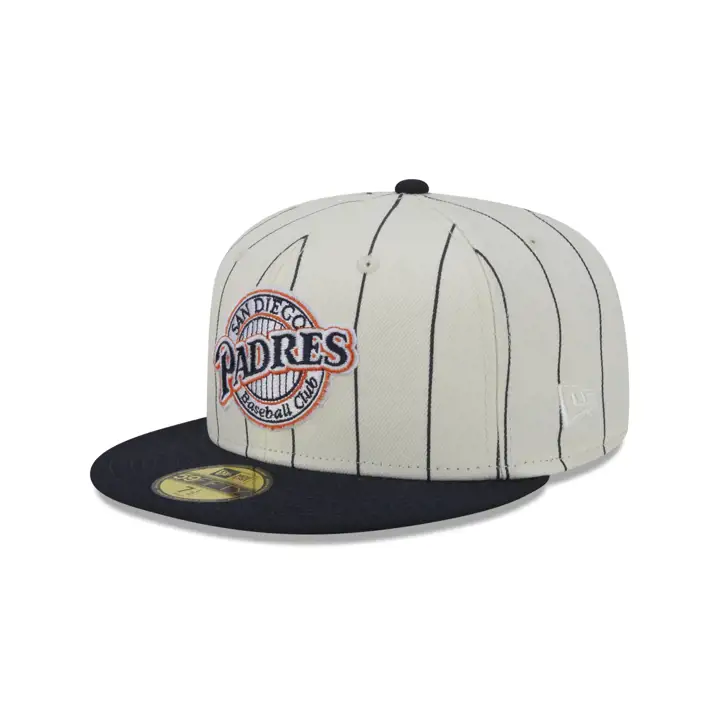 San Diego Padres MLB Rayures fines écrues 59FIFTY ivoire/bleu marine/g