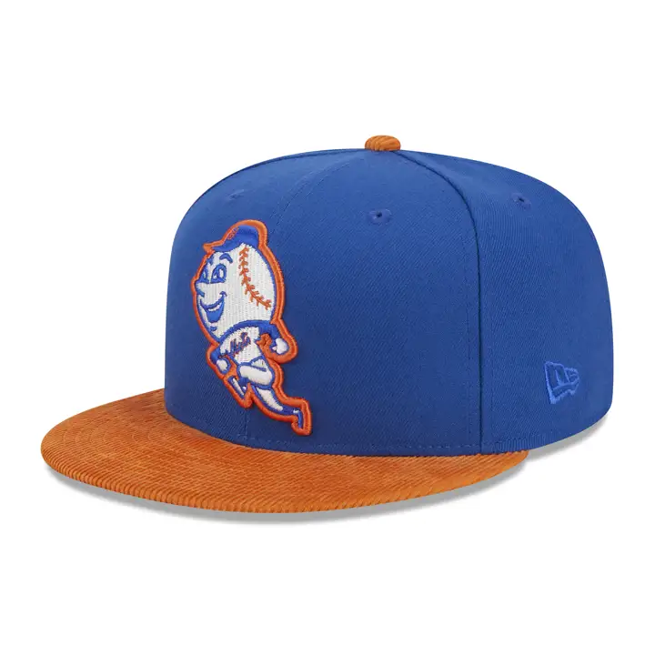 Visière 59FIFTY en velours côtelé MLB New York Mets bleu/orange/vert