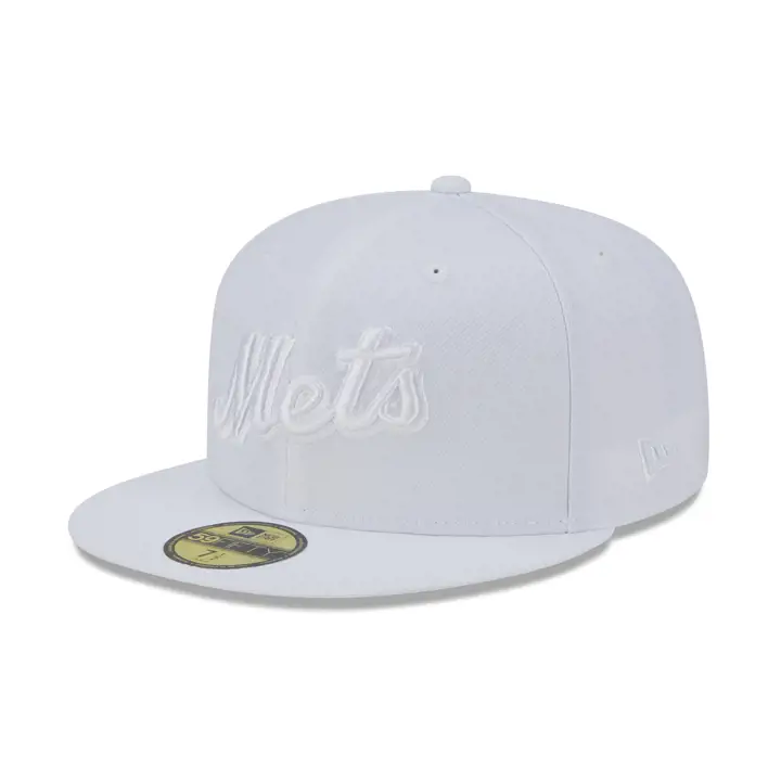 New York Mets MLB LHD Fashion Core 59FIFTY  wht/wht/gry