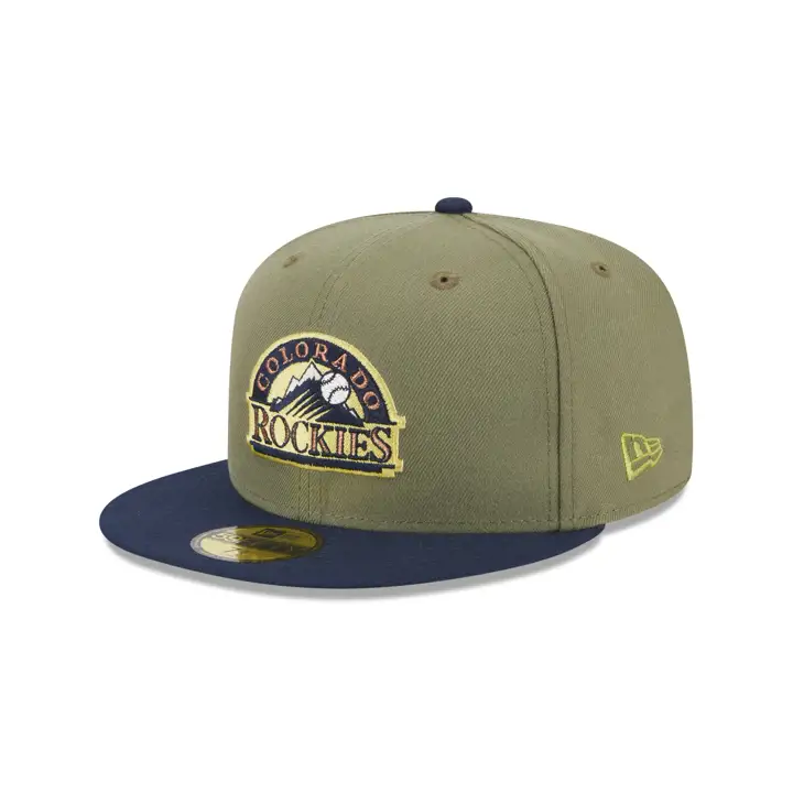 Colorado Rockies MLB Tropical Tree 59FIFTY vert/bleu/orangered