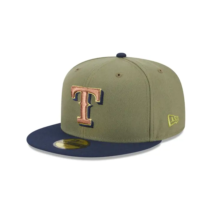 Casquette 59FIFTY MLB Tropical Tree des Texas Rangers vert/bleu/rouge-orangé