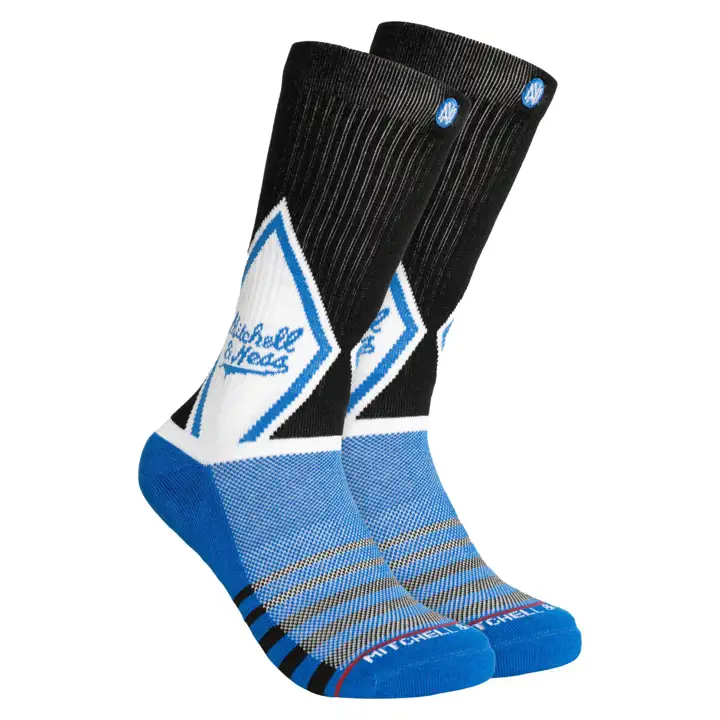 Branded M&N Crew Socks blk/blue/wht
