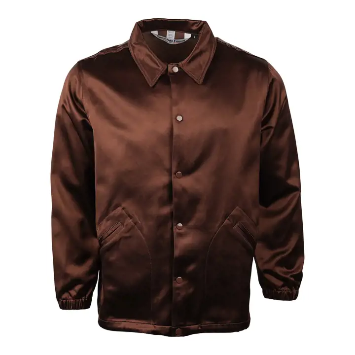 Coupe-vent Ebbets Field Flannels en satin uni MARRON