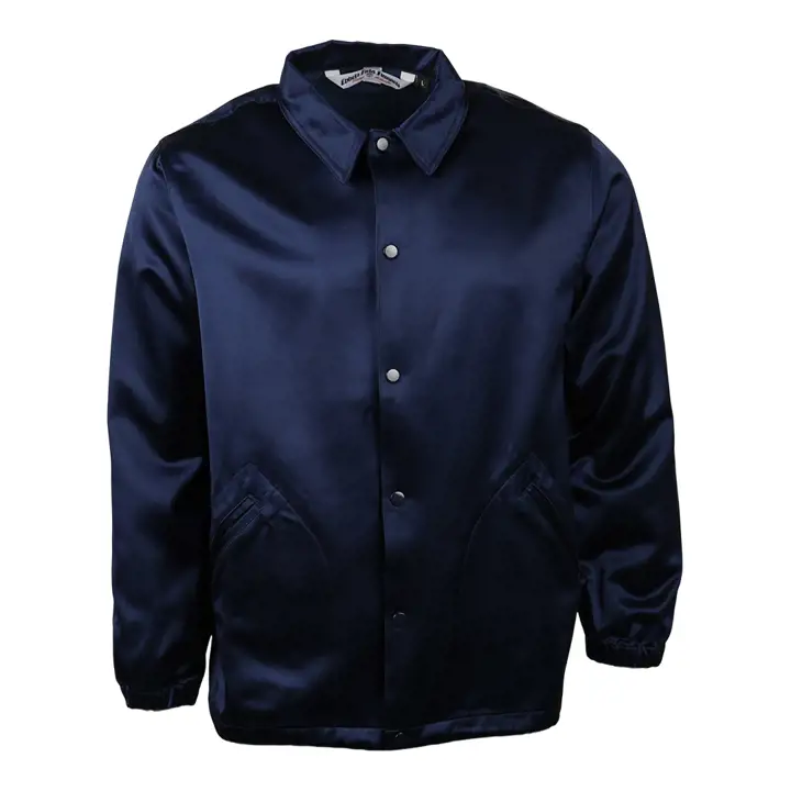 Coupe-vent Ebbets Field Flannels en satin uni Bleu Marine