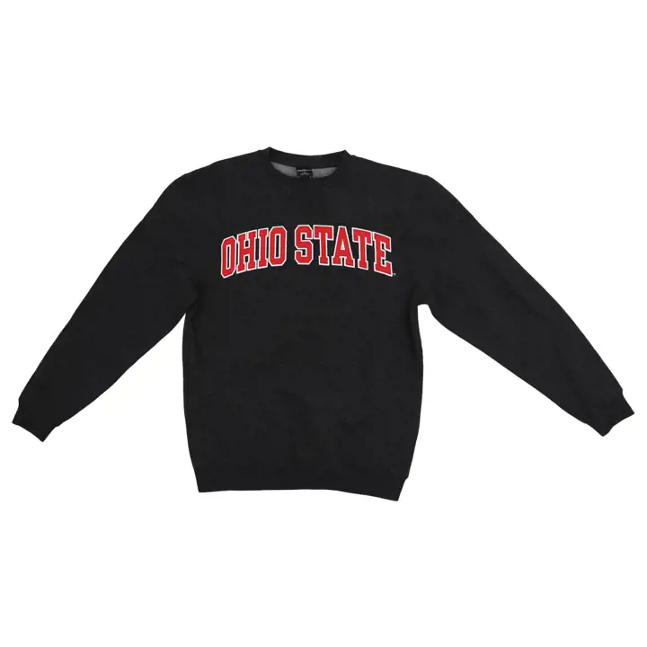 Ohio State Buckeyes NCAA Gris Anthracite Brodé Arch Crew DS C
