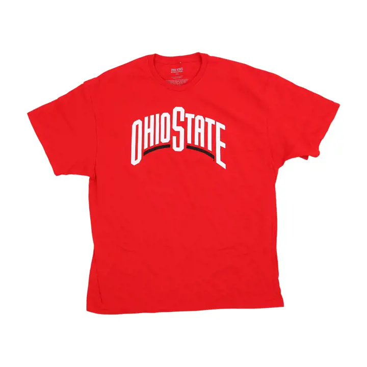 T-shirt Rouge NCAA Buckeyes Ohio State Neuf Souligné