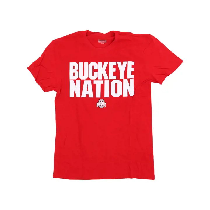 Ohio State Buckeyes NCAA Rouge Buckeye Nation T-shirt Femme D