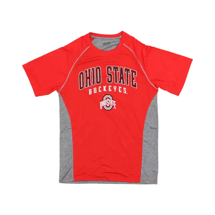 T-shirt rouge/gris en polyester Ohio State Buckeyes NCAA DS ROUGE