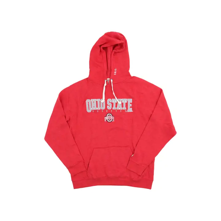 Ohio State Buckeyes NCAA Sweat à Capuche Rouge Délavé Brodé NEUF ROUGE