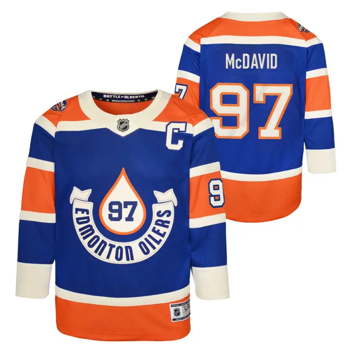 Maillot Joueur Oilers LNH Édition Classique Héritage Jeunesse 23 Connor Mc