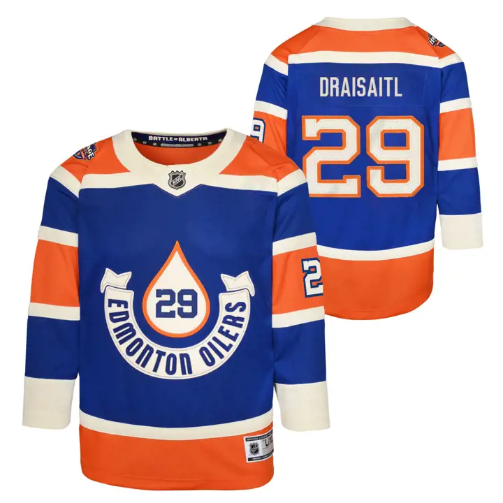 Chandail de joueur Classique Héritage LNH Oilers pour jeune - 23 Leon Drai